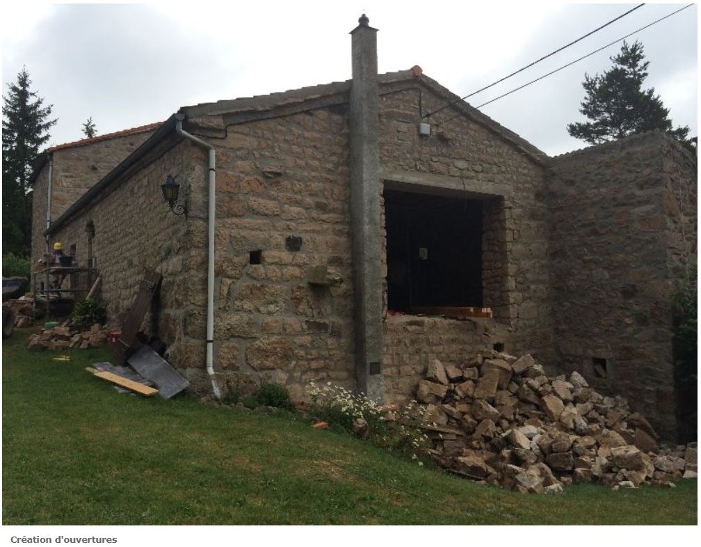 maçonnerie à Riotord